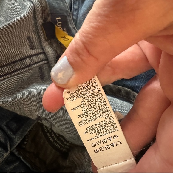 Lucky Brand Vintage? Y2K Kick Flare Cotton Flap Back Pockets Trouser Jeans 10/30 - Picture 11 of 16